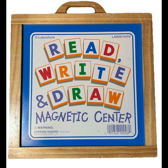 Lakeshore‎ Read, Write & Draw Magnetic Center - Wooden Folding Case with Letters - Picture 1 of 11